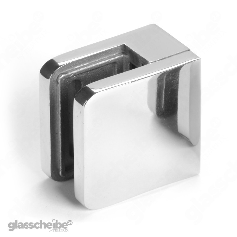 Edelstahlhalterung für Glasscheibe